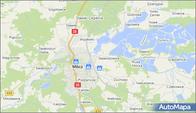 mapa Sławoszowice, Sławoszowice na mapie Targeo