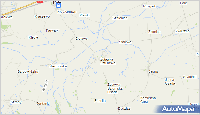 mapa Żuławka Sztumska, Żuławka Sztumska na mapie Targeo
