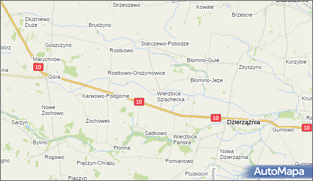 mapa Wierzbica Szlachecka, Wierzbica Szlachecka na mapie Targeo