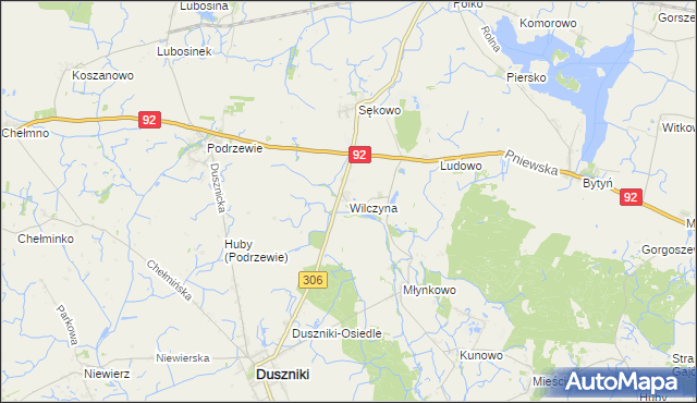 mapa Wilczyna, Wilczyna na mapie Targeo