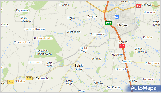 mapa Belsk Mały, Belsk Mały na mapie Targeo