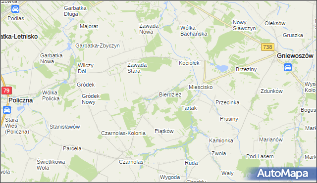 mapa Bierdzież, Bierdzież na mapie Targeo