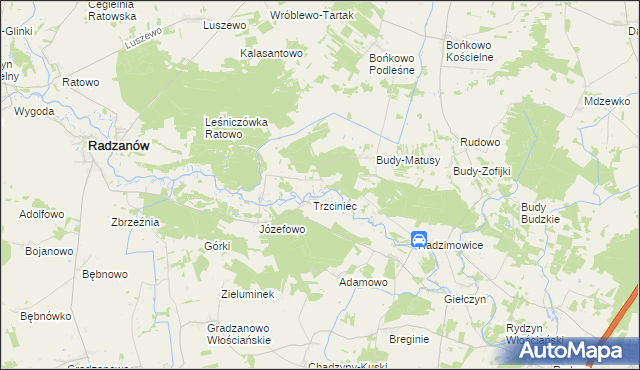 mapa Bieżany, Bieżany na mapie Targeo