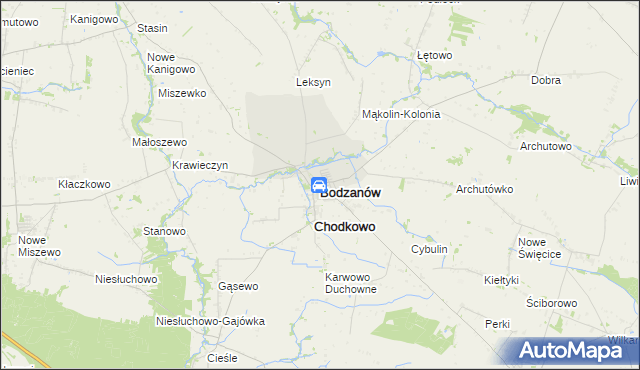 mapa Bodzanów powiat płocki, Bodzanów powiat płocki na mapie Targeo