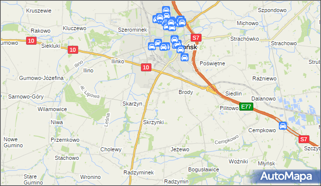 mapa Bońki, Bońki na mapie Targeo