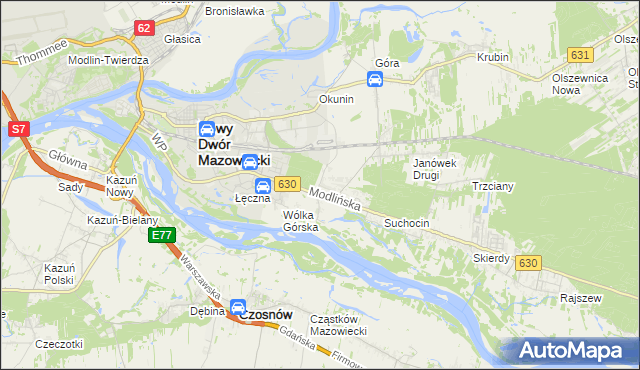 mapa Boża Wola gmina Jabłonna, Boża Wola gmina Jabłonna na mapie Targeo
