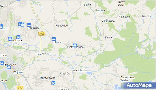 mapa Brzezia Łąka, Brzezia Łąka na mapie Targeo