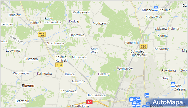 mapa Brzustówek, Brzustówek na mapie Targeo