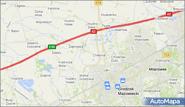 mapa Chlebnia, Chlebnia na mapie Targeo