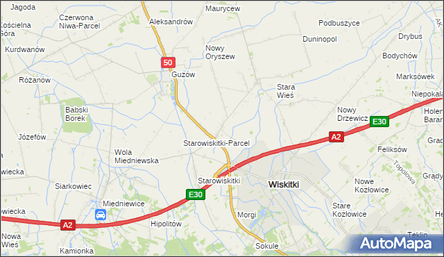 mapa Cyganka gmina Wiskitki, Cyganka gmina Wiskitki na mapie Targeo