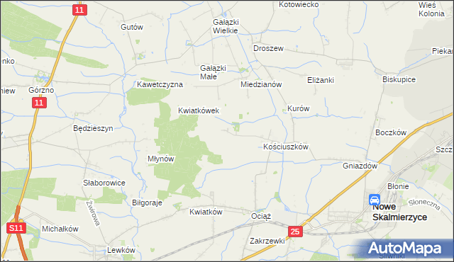 mapa Czachory, Czachory na mapie Targeo