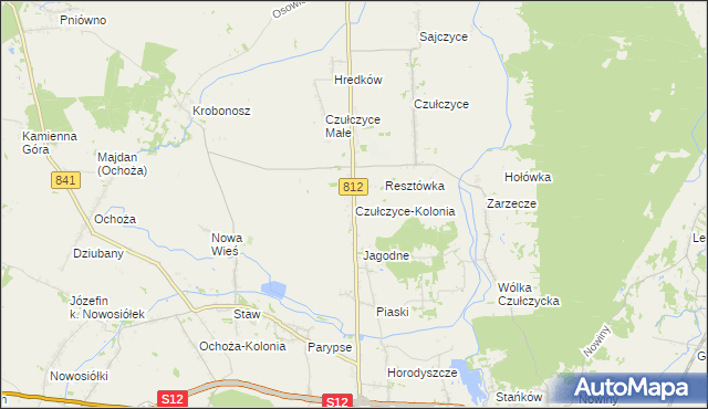 mapa Czułczyce-Kolonia, Czułczyce-Kolonia na mapie Targeo