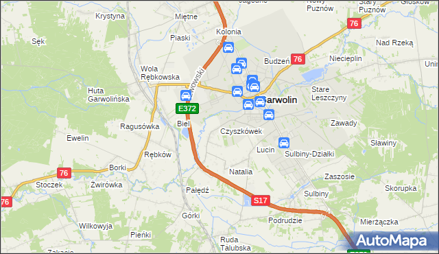 mapa Czyszkówek, Czyszkówek na mapie Targeo