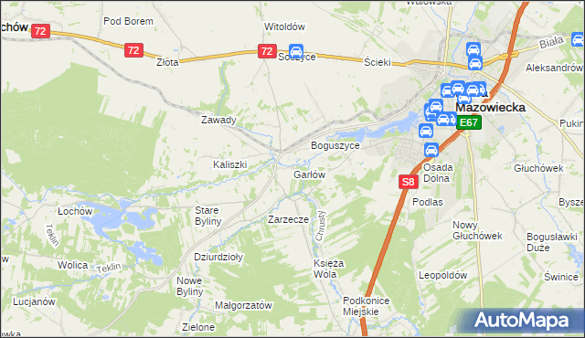 mapa Garłów, Garłów na mapie Targeo
