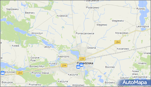 mapa Główienka, Główienka na mapie Targeo