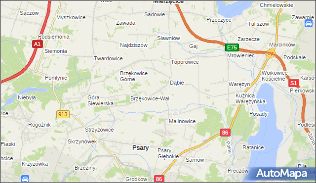 mapa Goląsza Dolna, Goląsza Dolna na mapie Targeo