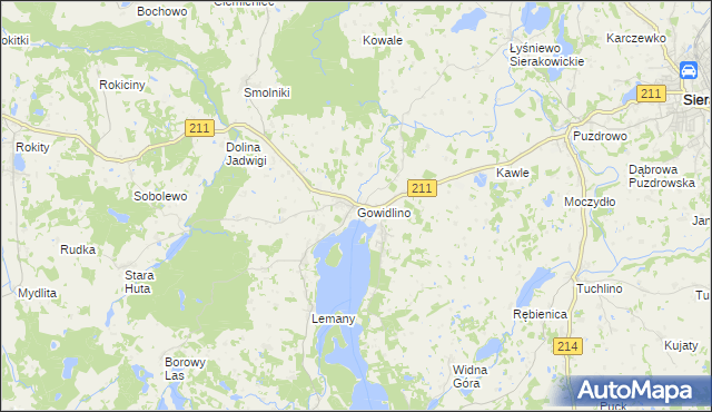 mapa Gowidlino, Gowidlino na mapie Targeo