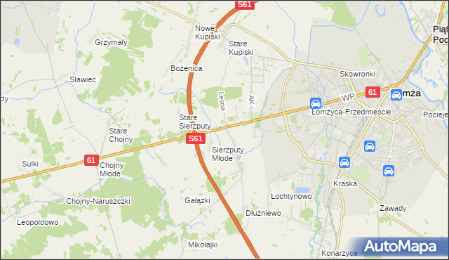 mapa Janowo gmina Łomża, Janowo gmina Łomża na mapie Targeo