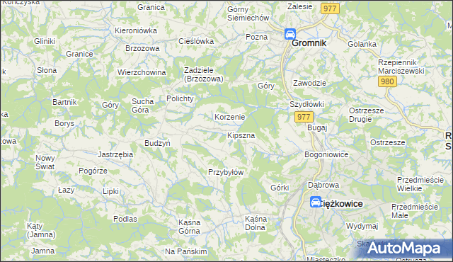 mapa Kipszna, Kipszna na mapie Targeo