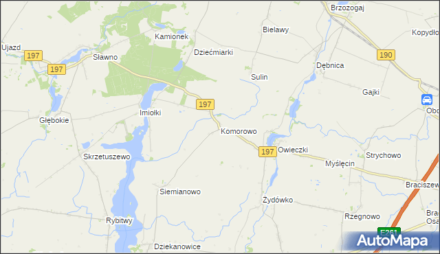 mapa Komorowo gmina Kłecko, Komorowo gmina Kłecko na mapie Targeo