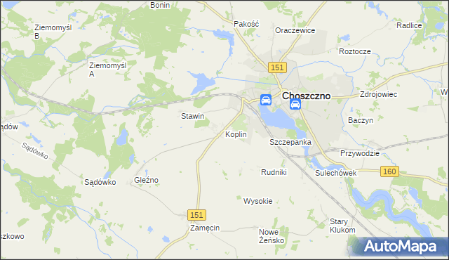 mapa Koplin, Koplin na mapie Targeo