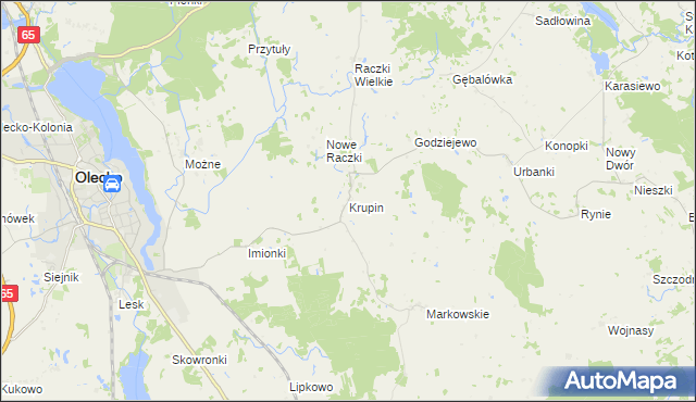 mapa Krupin gmina Wieliczki, Krupin gmina Wieliczki na mapie Targeo