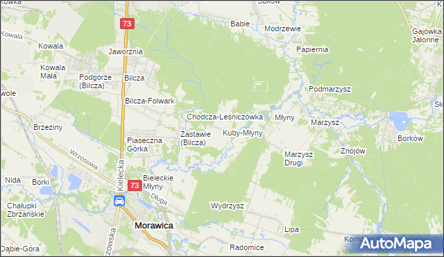 mapa Kuby-Młyny, Kuby-Młyny na mapie Targeo