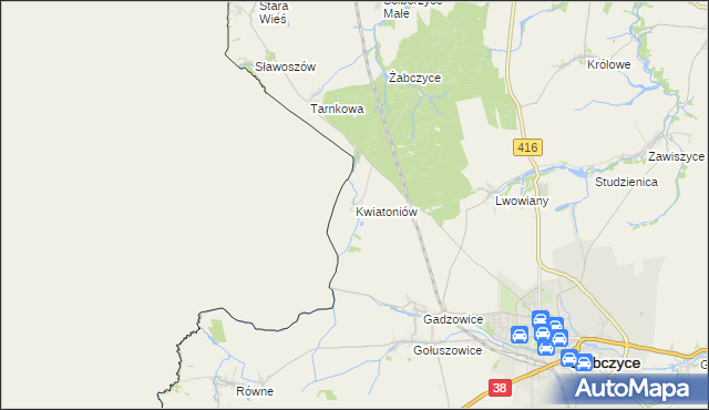 mapa Kwiatoniów, Kwiatoniów na mapie Targeo