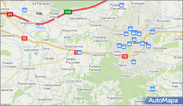 mapa Łapczyca, Łapczyca na mapie Targeo