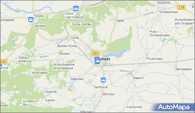 mapa Lubasz powiat czarnkowsko-trzcianecki, Lubasz powiat czarnkowsko-trzcianecki na mapie Targeo