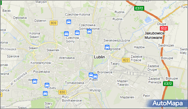 mapa Lublina, Lublin na mapie Targeo