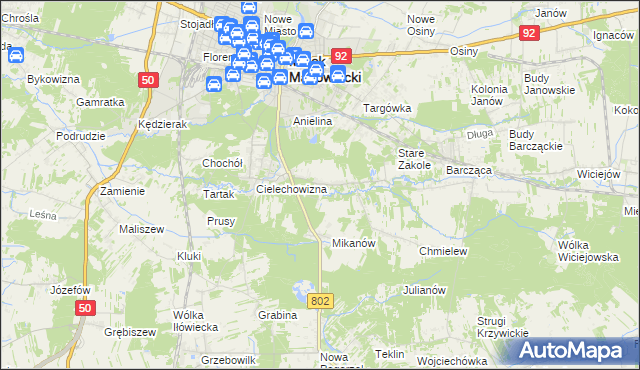 mapa Marianka gmina Mińsk Mazowiecki, Marianka gmina Mińsk Mazowiecki na mapie Targeo