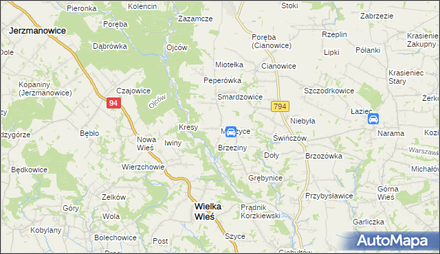 mapa Maszyce, Maszyce na mapie Targeo