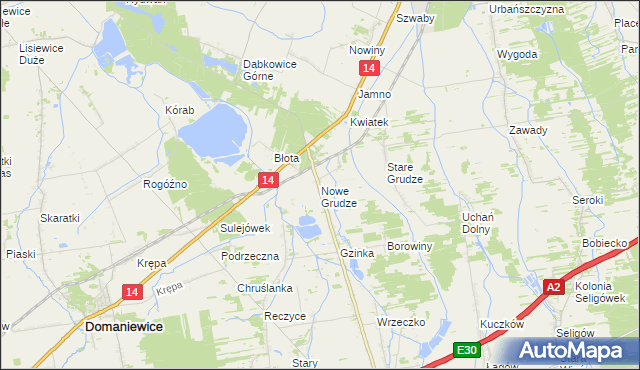 mapa Nowe Grudze, Nowe Grudze na mapie Targeo