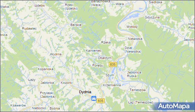 mapa Obarzym, Obarzym na mapie Targeo