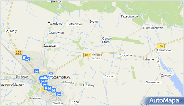 mapa Osowo Nowe, Osowo Nowe na mapie Targeo