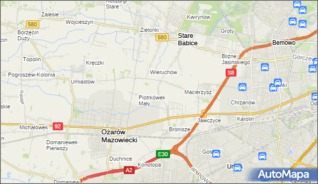 mapa Piotrkówek Duży, Piotrkówek Duży na mapie Targeo