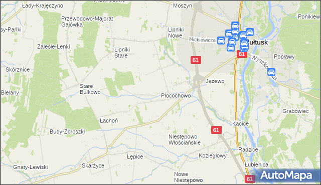 mapa Płocochowo, Płocochowo na mapie Targeo