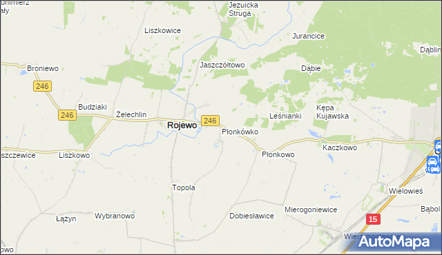 mapa Płonkówko, Płonkówko na mapie Targeo