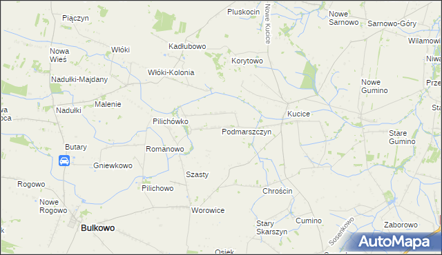 mapa Podmarszczyn, Podmarszczyn na mapie Targeo