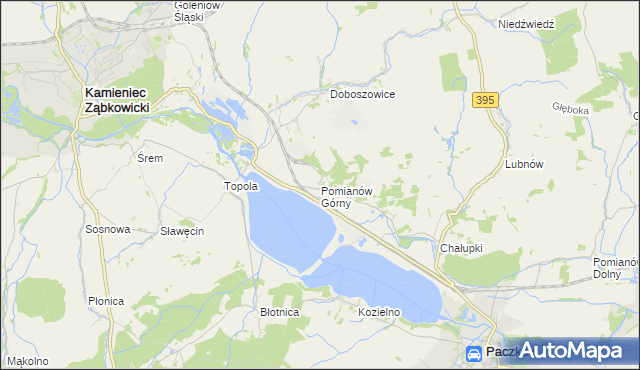 mapa Pomianów Górny, Pomianów Górny na mapie Targeo
