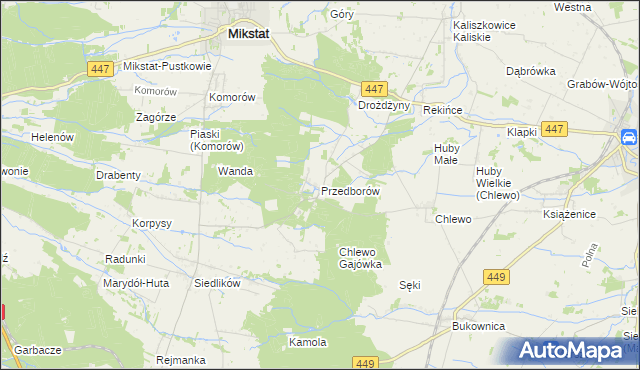 mapa Przedborów, Przedborów na mapie Targeo
