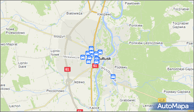 mapa Pułtusk, Pułtusk na mapie Targeo