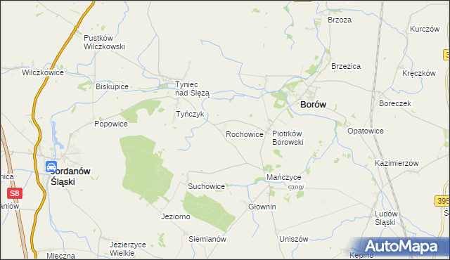 mapa Rochowice, Rochowice na mapie Targeo
