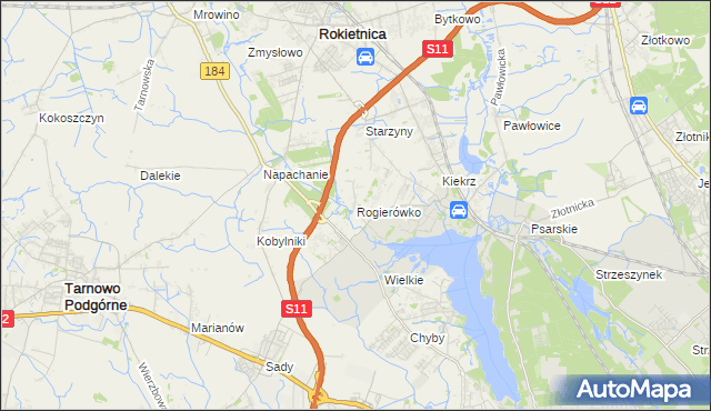 mapa Rogierówko, Rogierówko na mapie Targeo