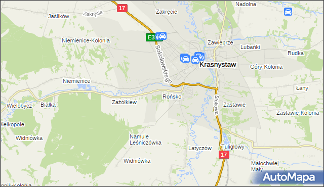 mapa Rońsko, Rońsko na mapie Targeo