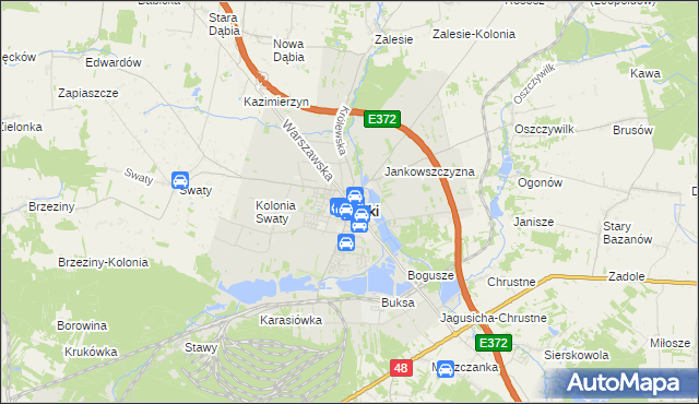 mapa Ryki, Ryki na mapie Targeo