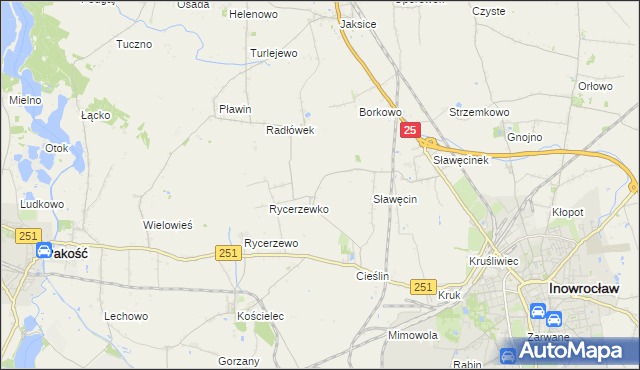 mapa Sójkowo gmina Inowrocław, Sójkowo gmina Inowrocław na mapie Targeo