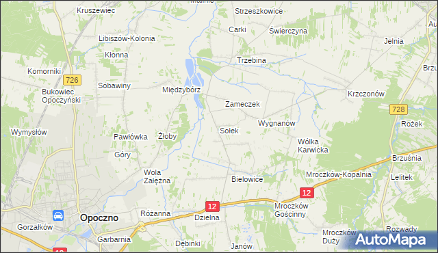 mapa Sołek, Sołek na mapie Targeo