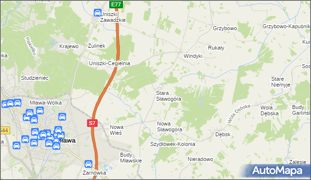 mapa Stara Sławogóra, Stara Sławogóra na mapie Targeo